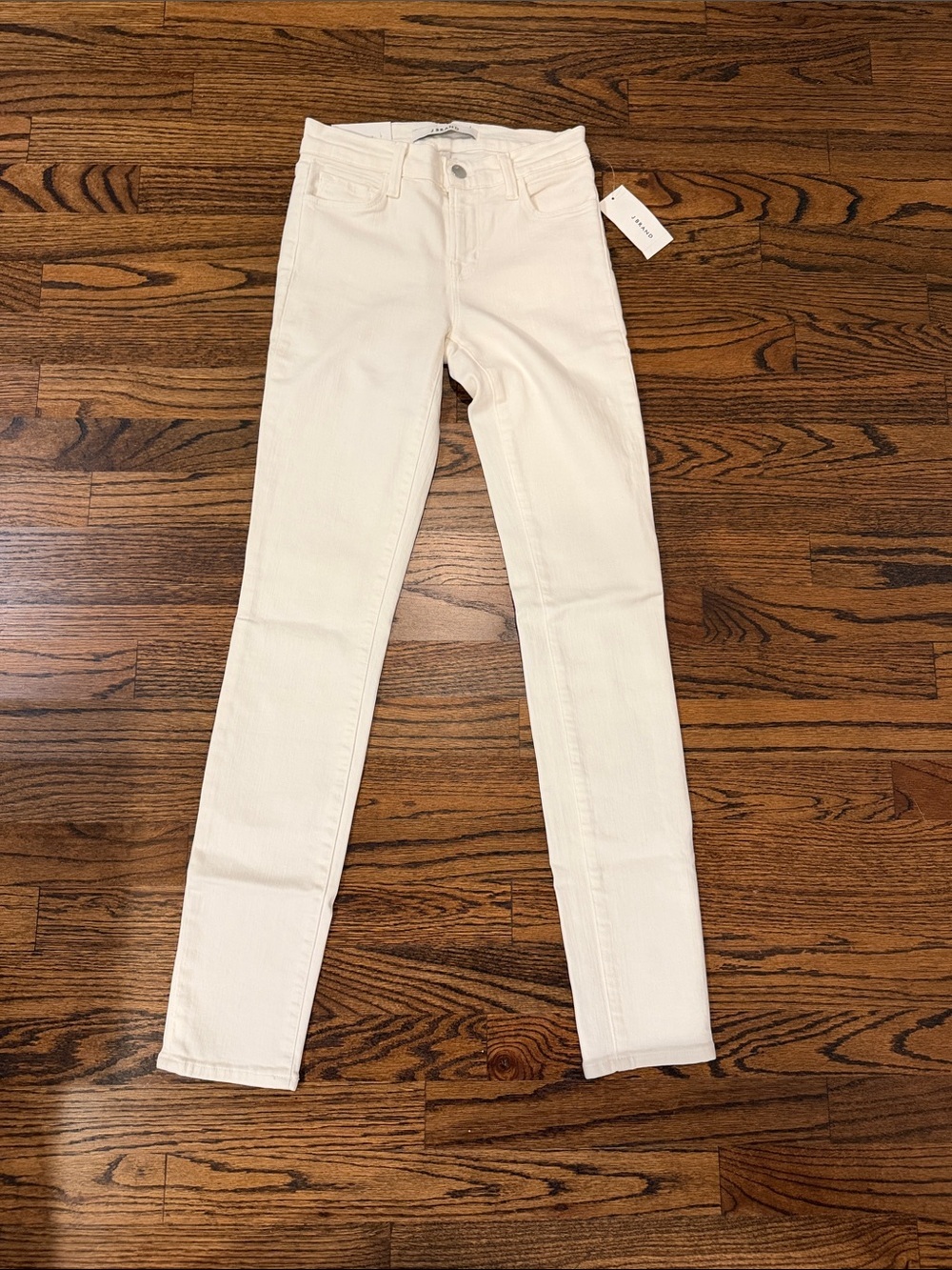 NWT J Brand White Skinny Leg Mid Rise Jeans - Picture 3 of 7